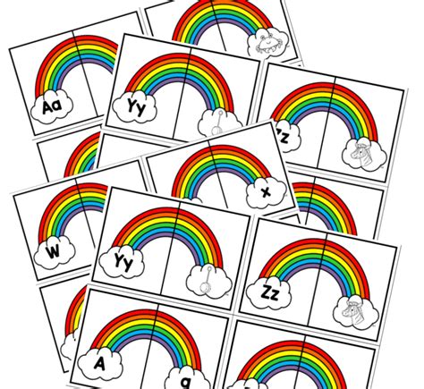 Rainbow Alphabet Match Printable Active Littles