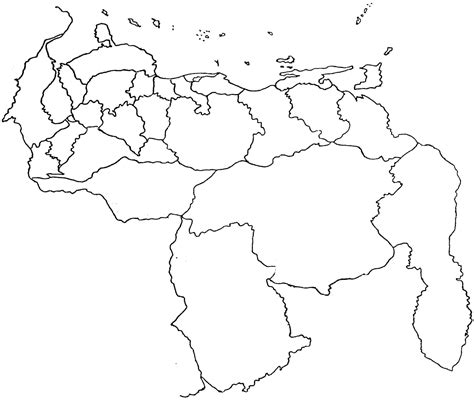 Mapas De Venezuela Mapa De Venezuela En Blanco