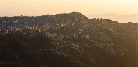 A Lunglei Cityscape During Golden Hour Stock Photo Image Of Warm