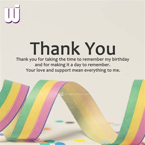 Unique Thank You Messages For Birthday Wishes Wording Ideas
