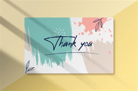 Home printer friendly and don't use much ink. Premium Vector | Painted thank you label template