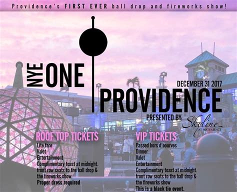 Skyline Presents One Providence New Years Eve At Waterplacepark New