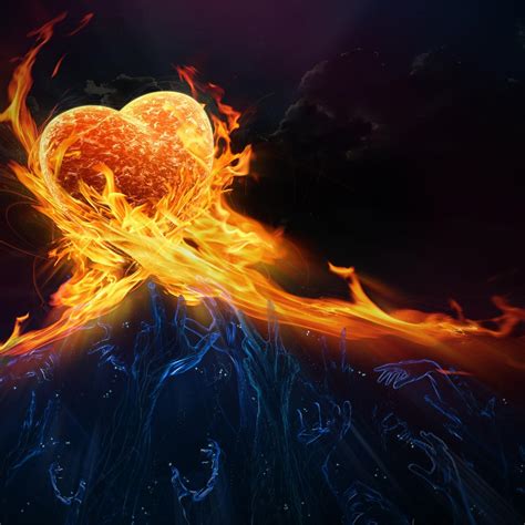Heart Fire Wallpapers Top Free Heart Fire Backgrounds Wallpaperaccess