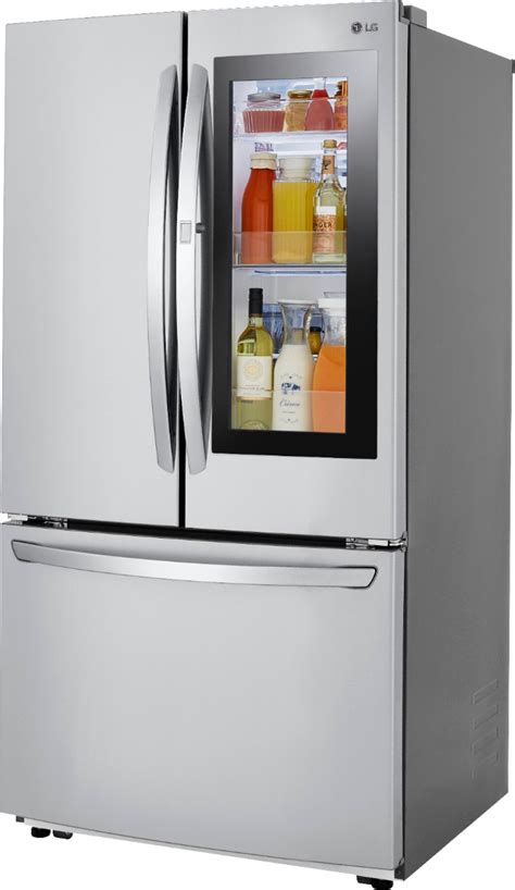 Customer Reviews Lg Cu Ft French Instaview Door In Door Counter Depth Refrigerator With