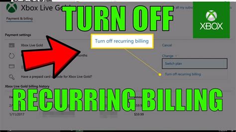 How To Turn Off Recurring Billing For Xbox Live In 2019 Easy Youtube