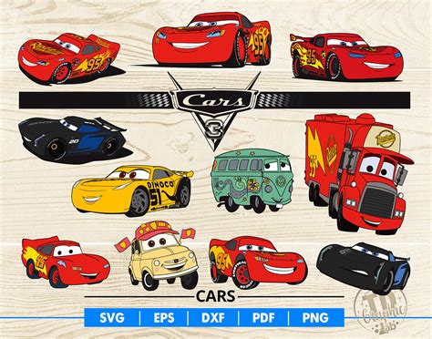 Download Disney Cars SVG Bundle, Lightning McQueen, by TDGraphicLab ...