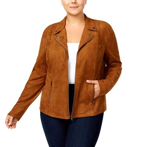 Style And Co Plus Size Faux Suede Jacket Jackets Clothing