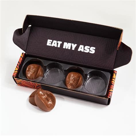 Eat My Ass The Indulge Box Edible Anus Real Chocolate Anus Shaped Edible Candy Novelty Gift