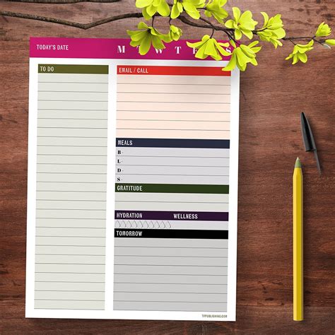 Daily Bold Moves Task Pad Day To Do List Notepad Walmart Com
