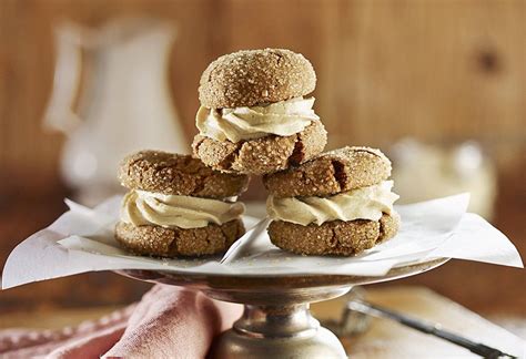 Chewy Gingernut Biscuits With Brown Sugar Buttercream Frosting
