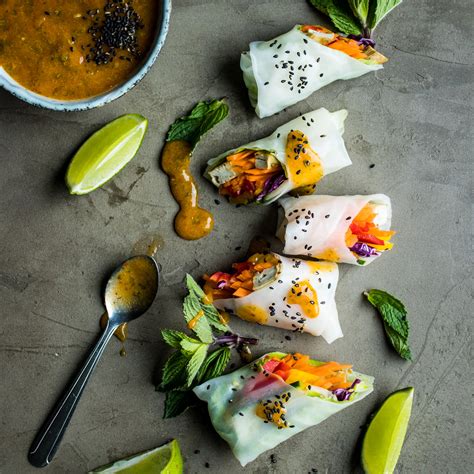 Minced garlic, vegetable oil, sesame oil, red chilies, sichuan peppercorn and 1 more. Vegan Summer Rolls with Dipping Sauce Two-Ways | Lauren ...
