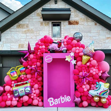 DIY BARBIE PARTY PREP BARBIE BOX BALLOON GARLAND MORE 40 OFF