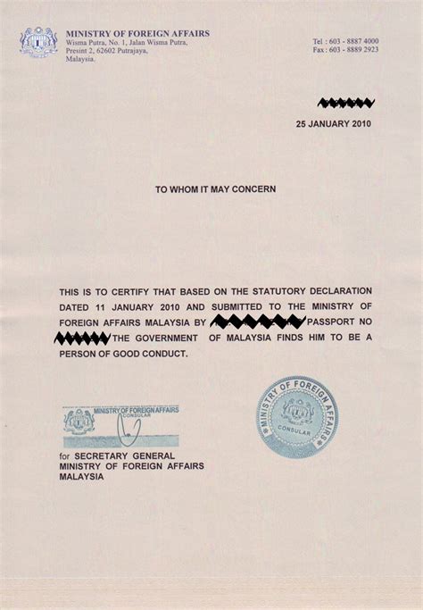 Requires certificate of good conduct from country of origin. I Am Not A Blog: Certificate of Good Conduct 6 Months Validity