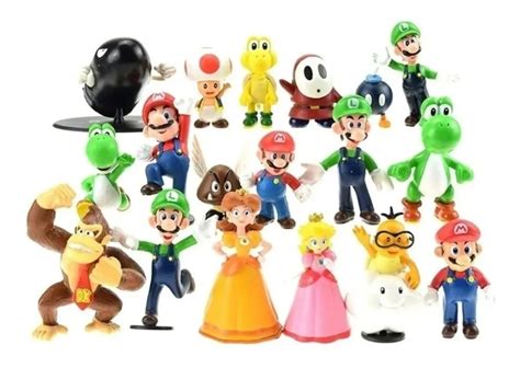 Set De 18 Figuras Coleccionables Súper Mario Bros Nuevas Pipopipo31
