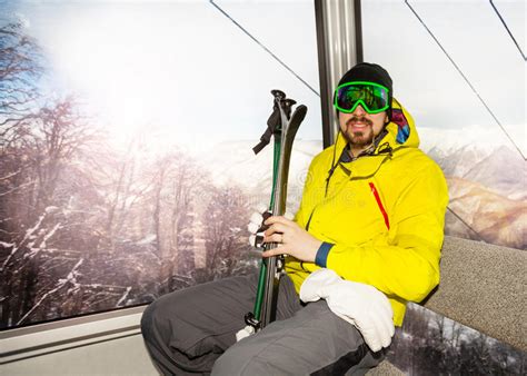 Ski Lift Cable Way Booth Or Car Stock Image Image Of Resort Snowboarder 16288023