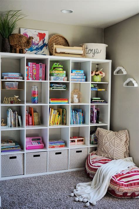 Paint it and decorate it as you want, and use the compartments and drawers for storing all the necessary things. Playroom Organization: IKEA Kallax | Kallax ikea, Kallax ...