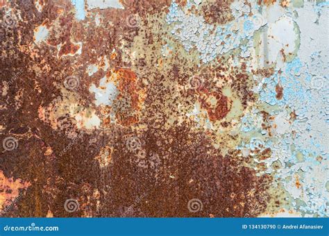 Old Cracked Paint On Rusty Metal Plate Stock Photo Image Of Rust