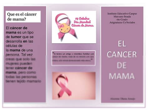 Solution Triptico Cancer De Mama Studypool