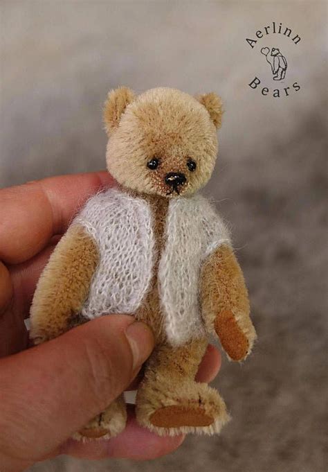 Miniature 4 Mohair Artist Teddy Bear By Aerlinn Bears Etsy Teddy