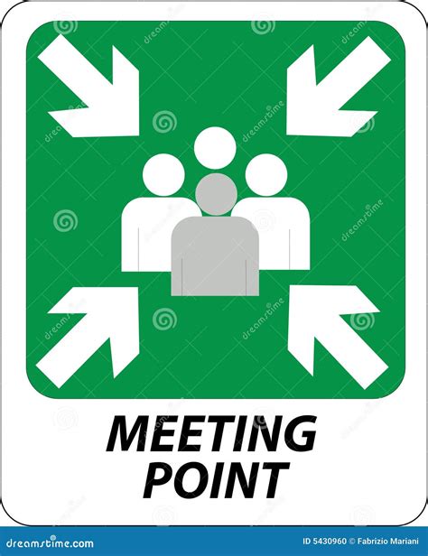 Meeting Point Sign Stock Vector Illustration Of Sign 5430960