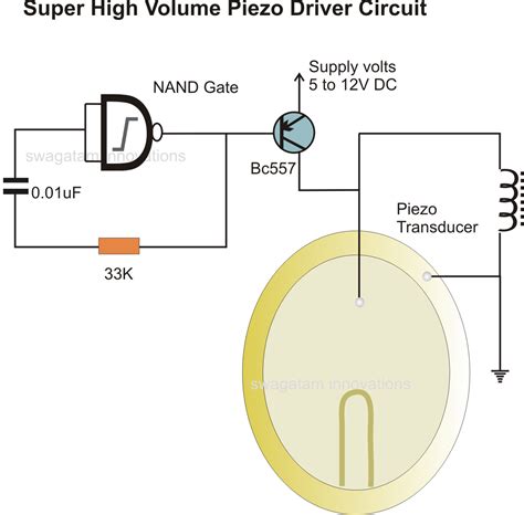 Piezoelectric Buzzer Circuit Diagram