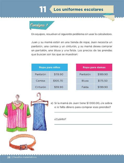 Se presentan preguntas y problemas de matemáticas de 4 y 5 grado para poner a prueba la comprensión de los conceptos y procedimientos matemáticos. Los uniformes escolares - Bloque I - Lección 11 ~ Apoyo ...