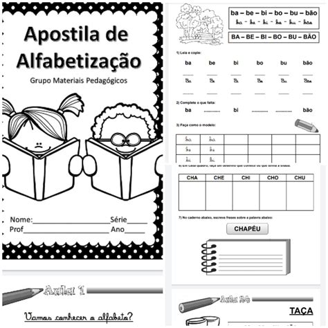 APOSTILA ALFABETIZAÇÃO SÍLABAS SIMPLES E COMPLEXAS PDF