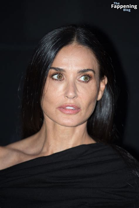 Demi Moore Flashes Her Nude Tit At The Saint Laurent Show In Paris 40
