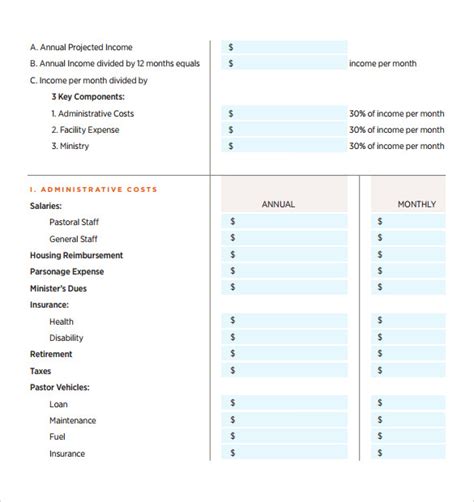 11 Chruch Budget Templates Download For Free Sample Templates