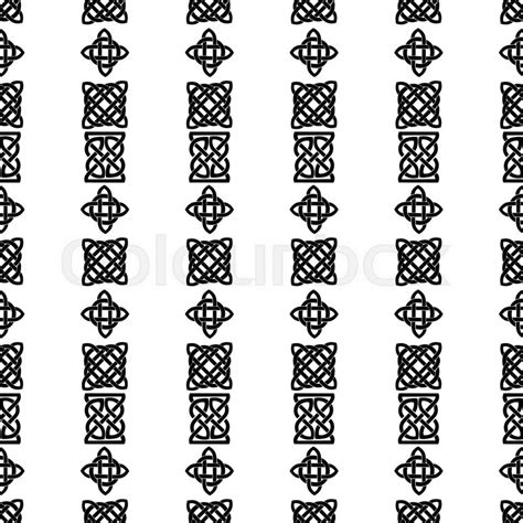 Celtic Knot Seamless Black And White Stock Vector Colourbox