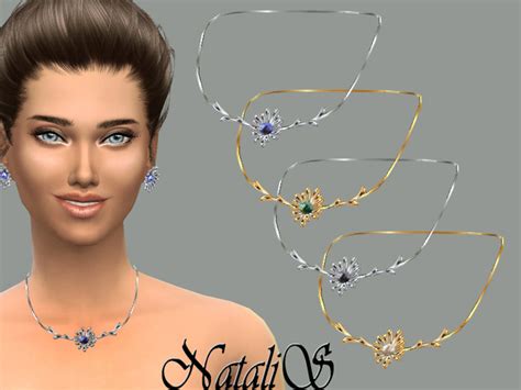 Flower Perl Necklace By Natalis Sims 4 Jewelry