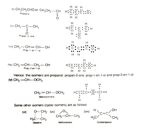 draw the possible isomers of the compound with molecular formula c 3 h 6 o and also give their