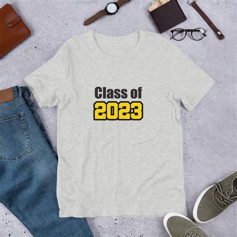 Class Of 2023 Black Gold Short Sleeve Unisex T Shirt Etsy