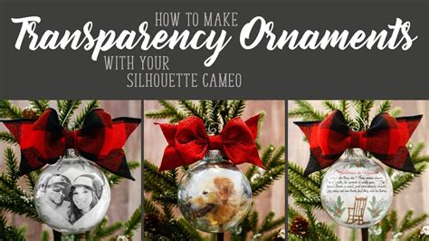 How To Make Transparency Ornaments With Cameo Print And Cut Youtube