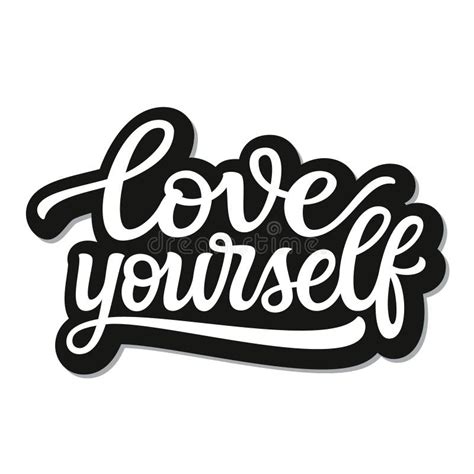 Love Yourself Lettering Stock Vector Illustration Of Beauty 174547124