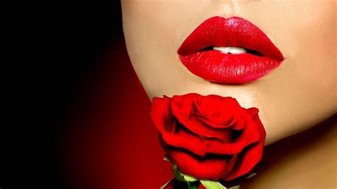 Rose 2015 Red Lips Flower Lip Wallpaper Red Lips Lips