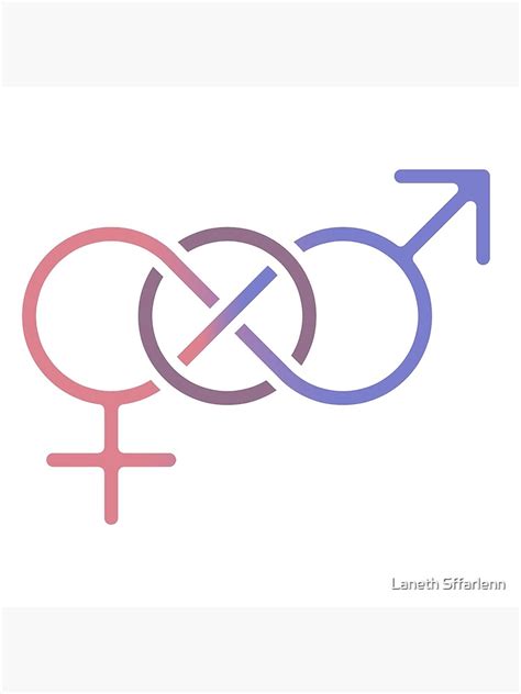 Gender Neutrality Symbol White Outline Art Print For Sale By Laneth