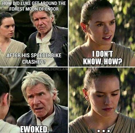 Han Solo Joke To Rey About Luke Skywalker On Endor From Star Wars