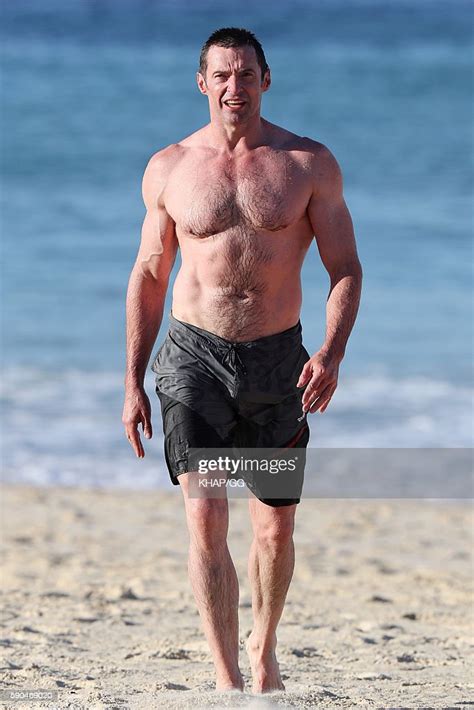 Hugh Jackman Swimming At Bondi Beach On August 16 2016 In Sydney News Photo Getty Images