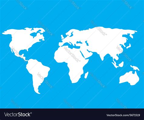 Map Of The World Royalty Free Vector Image Vectorstock