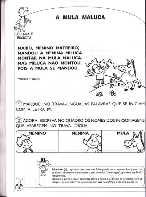 Atividades De Alfabetiza O Com A Letra M S Escola