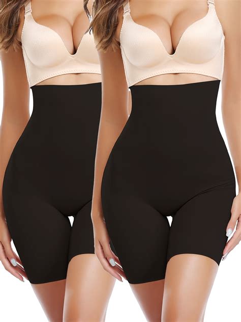 QRIC 2 Pack Slip Shorts Shapewear For Women Tummy Control Underwear