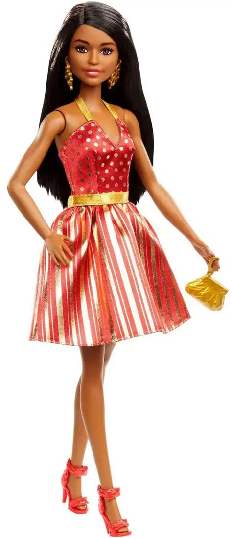 Barbie 2019 Holiday Barbie Doll Brown Hair Mattel Toys Toywiz