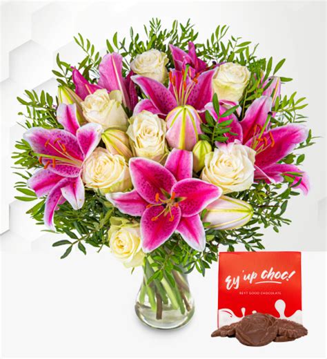 Pink Lilies Roses Mothers Day Flowers Buy Mothers Day Flowers