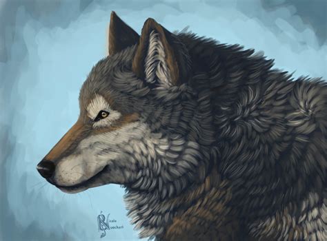 Wolf Profile Painting Drawing By Thelaststarlighter Dragoart