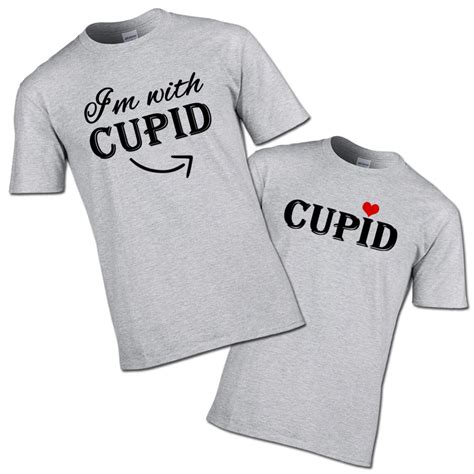 I M With Cupid And Cupid T Shirt Set His And Hers Best Etsy