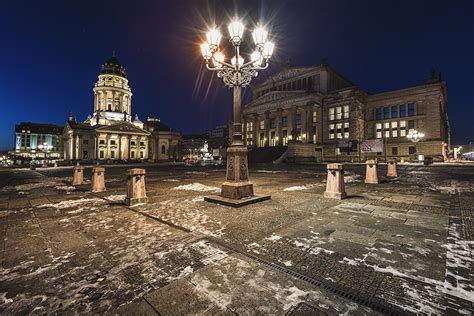 Wallpaper Berlin Germany Street Night Street Lights Houses Cities