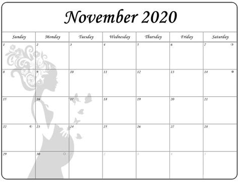 Cute Printable November Calendar Printable Templates