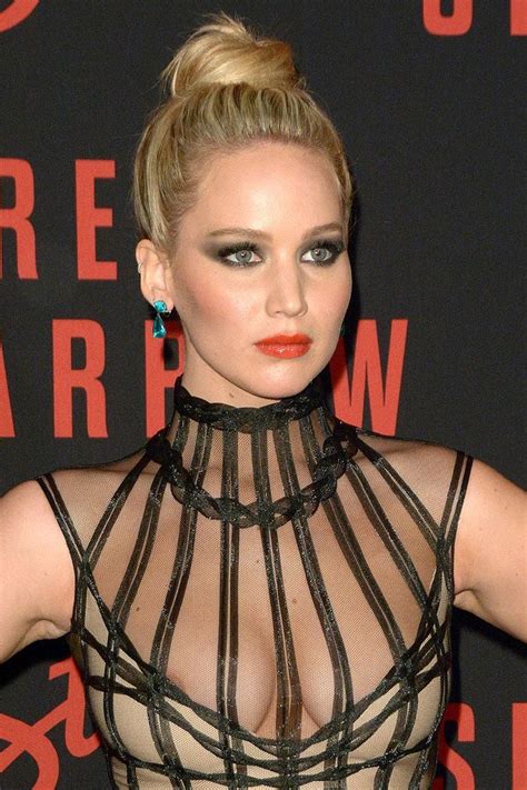 jennifer lawrence suffers nip slip in sheer dress at red sparrow