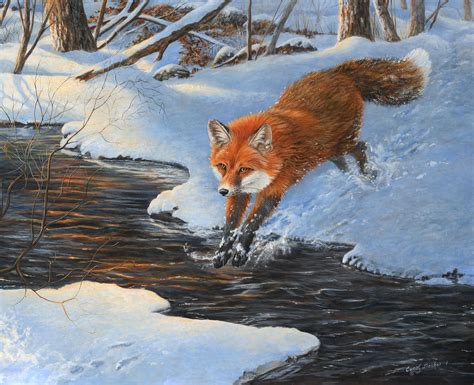 Red Fox Chase Wildlife Art Studio